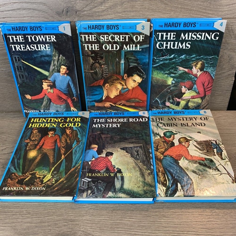 Hardy Boys Series Books - Matte Hardcover - 1, 3, 4, 5, 6, 8 (Lot of 6)